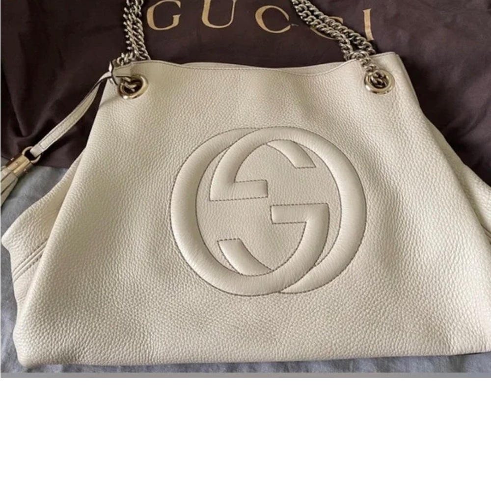 Gucci Cream Leather Soho Bag